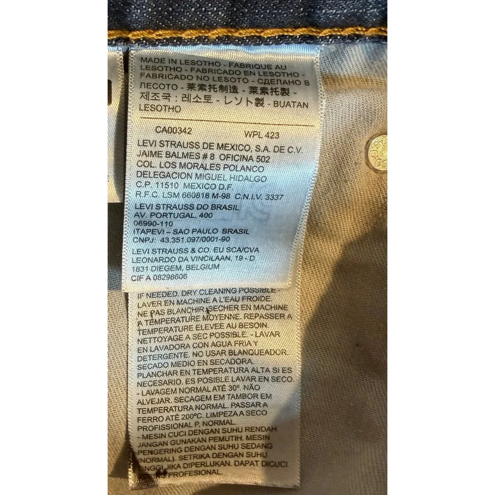 Levis 505 Regular Fit Straight Leg Blue Denim Jeans Mens 36x34 Medium Wash
